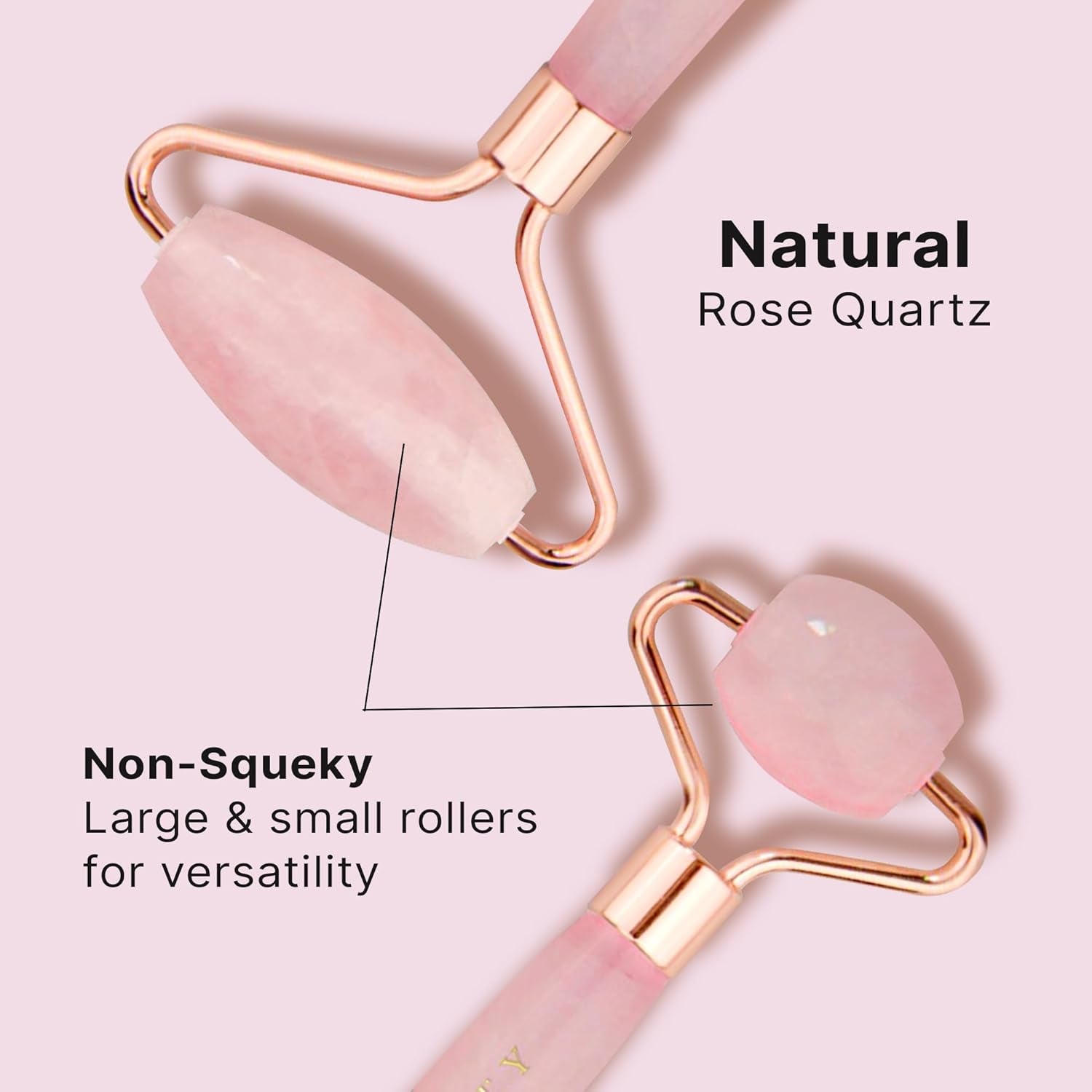 Rose Quartz Face Roller - Relaxation Gifts for Women, Skin Care Tools for Fine Lines and Wrinkles, Teenage Girl Gifts, Beauty Gift Ideas, Face Massager Tools, Facial Tool, Self Care Gift for Women