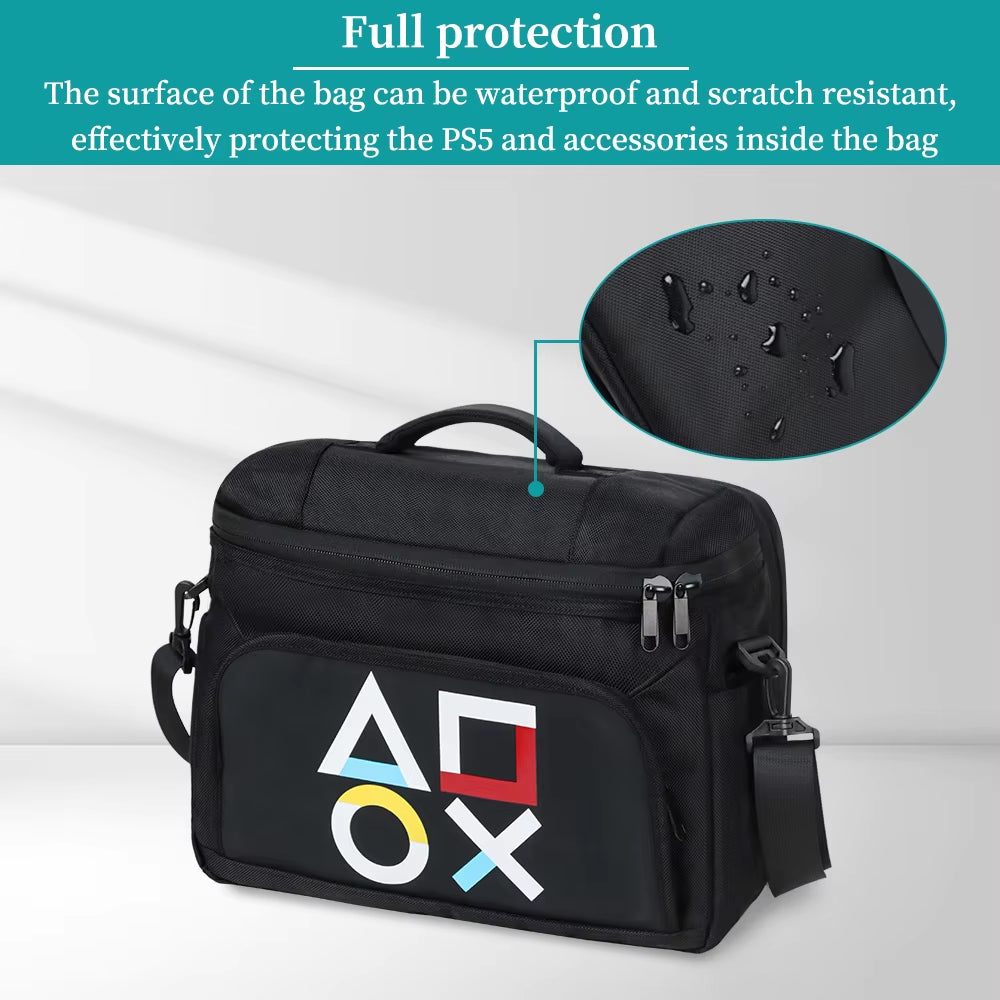 Travelling Carrying Case for PS5 Slim/Pro Portable Protective Shoulder Bag for PS5 Disk/Digital Edition Accessories