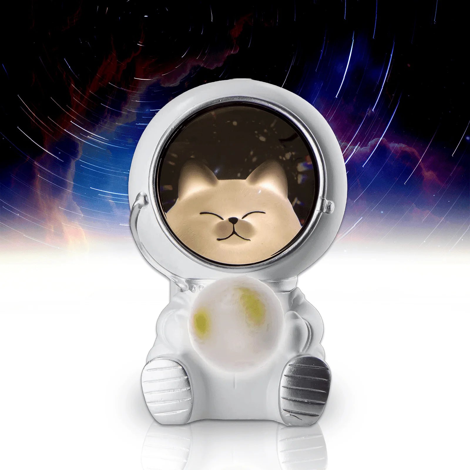 Astronaut Night Light with Space Cat –
