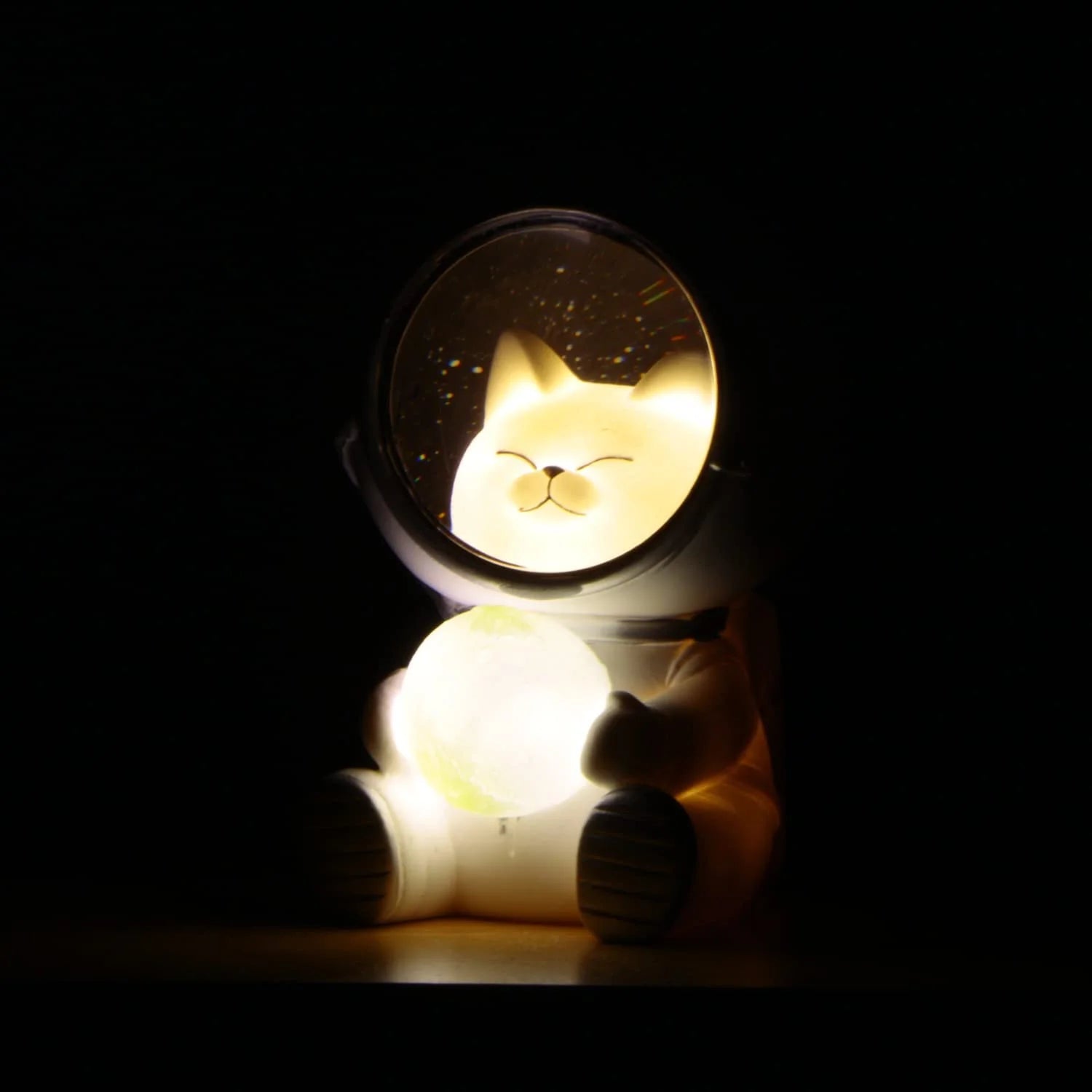 Astronaut Night Light with Space Cat