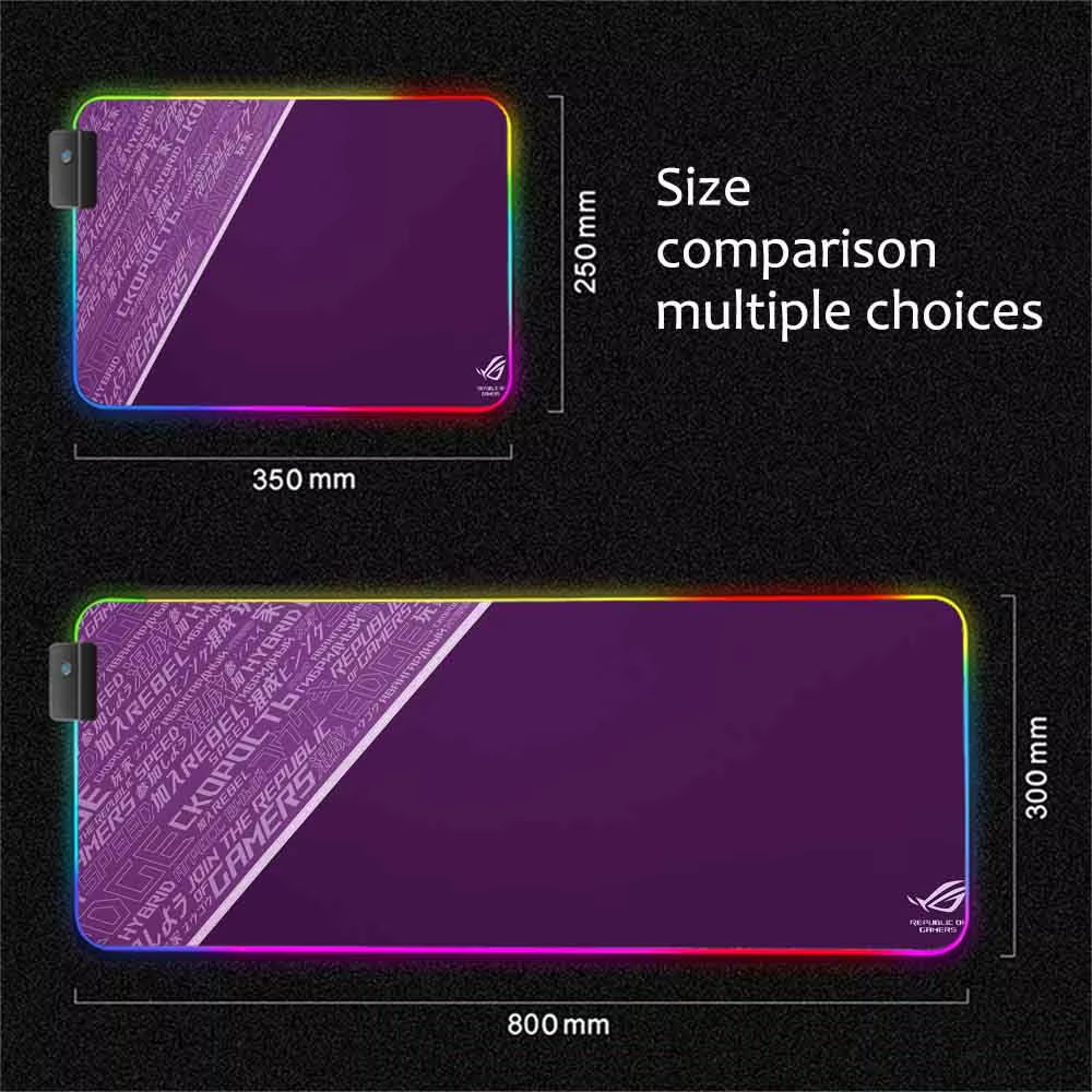 Black Rog Mouse Pad Gamer Desktop Rgb Mousepad Gaming Room Accessories Mouse Carpet Table Rug Keyboard for Computers Mouse Mat