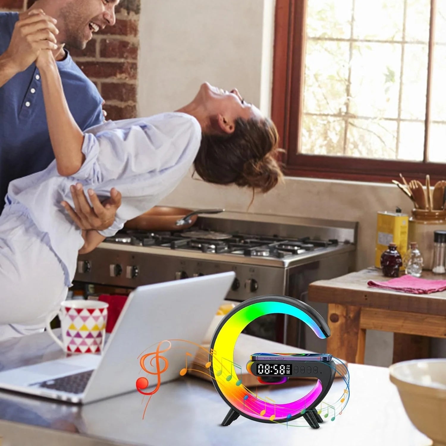 G Shape T Wireless Speaker Lamp