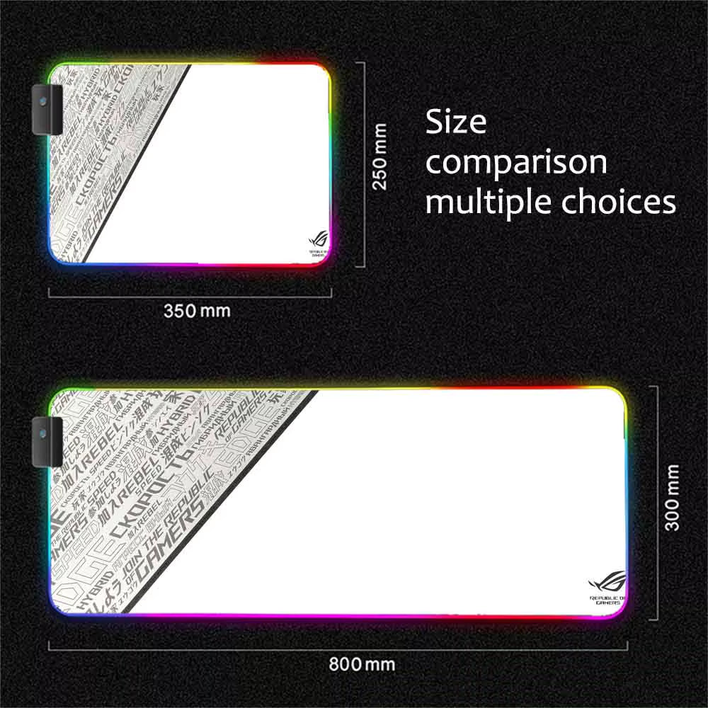 Black Rog Mouse Pad Gamer Desktop Rgb Mousepad Gaming Room Accessories Mouse Carpet Table Rug Keyboard for Computers Mouse Mat