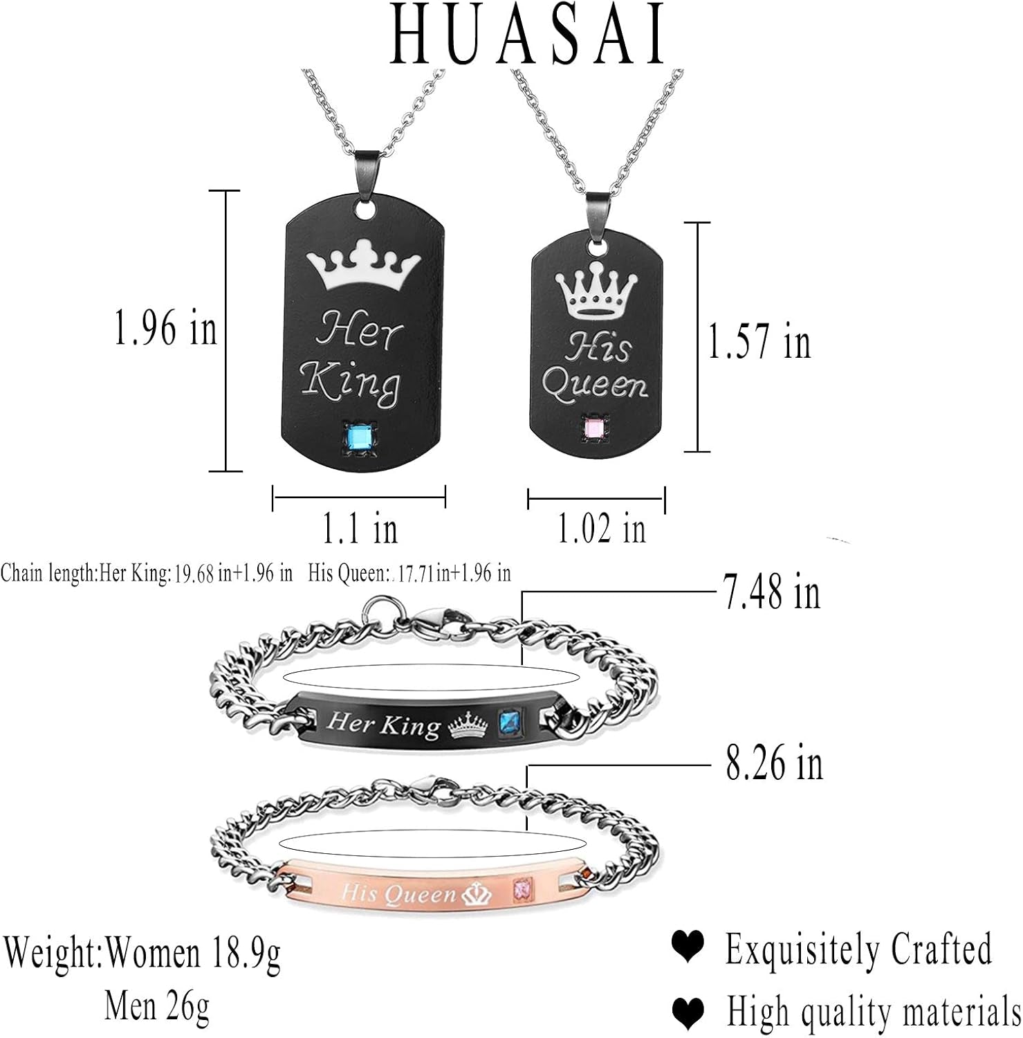 Couple Necklaces Bracelets