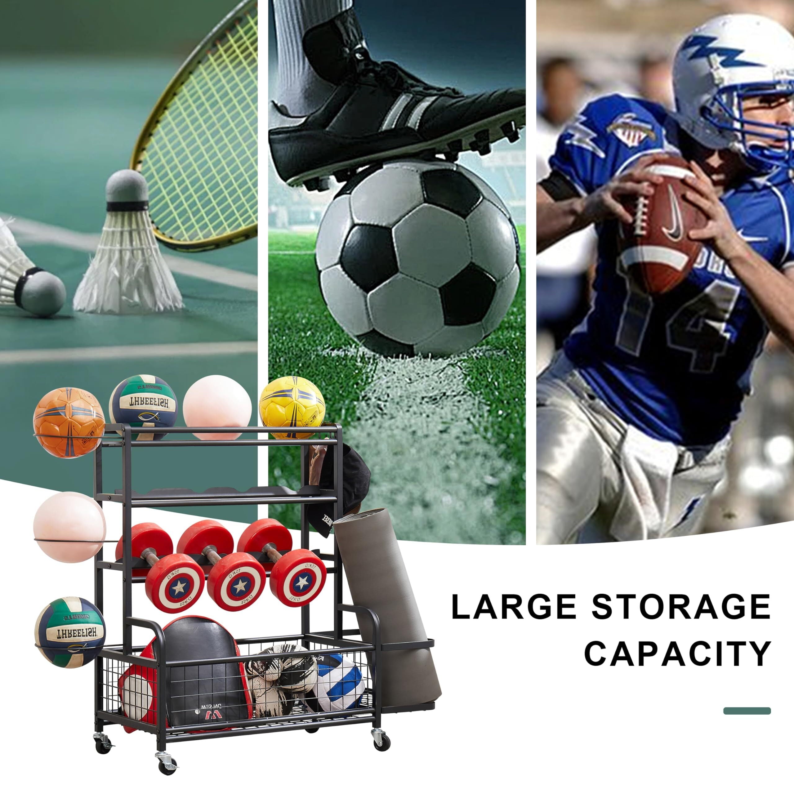 Garage Sports Equipment Organizer