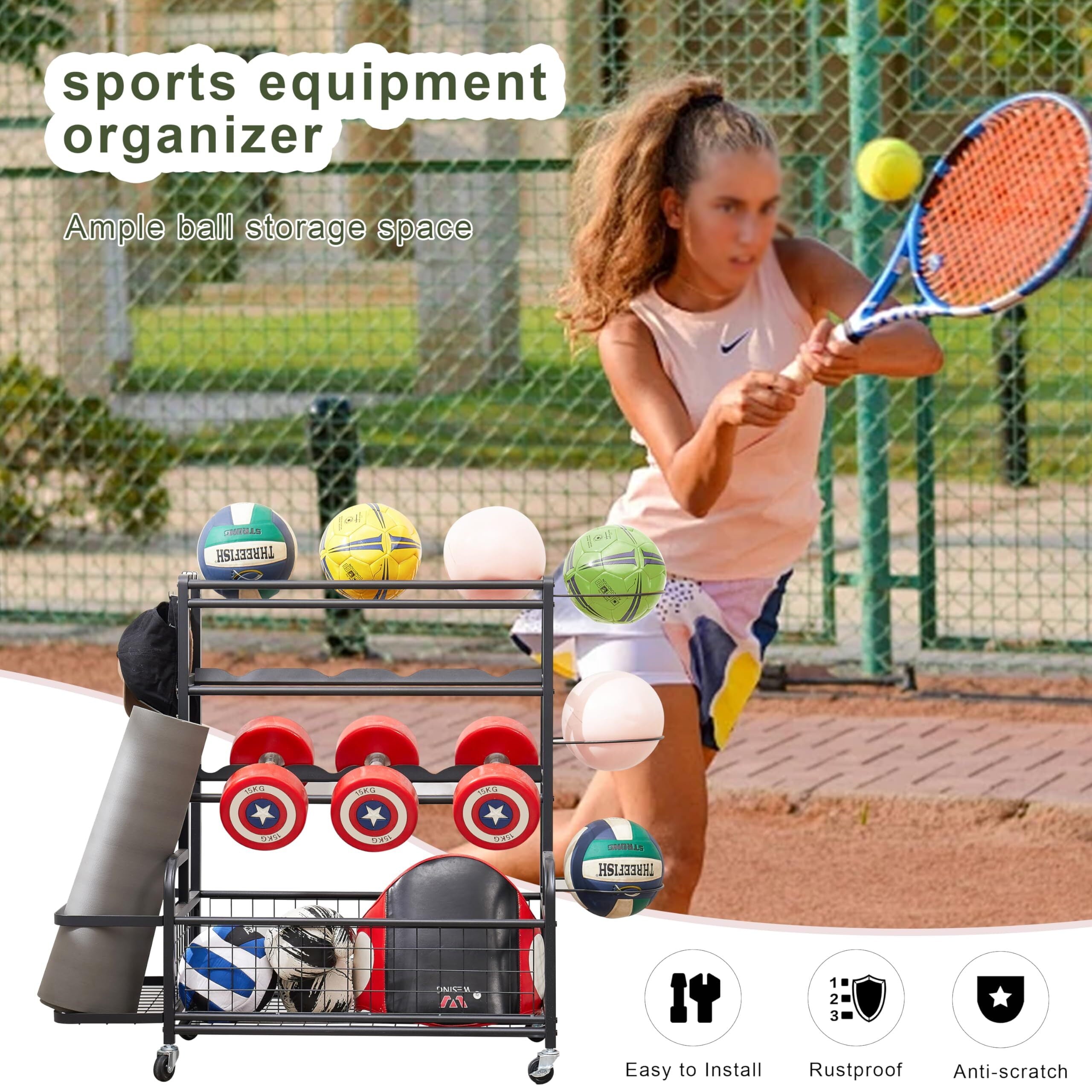Garage Sports Equipment Organizer