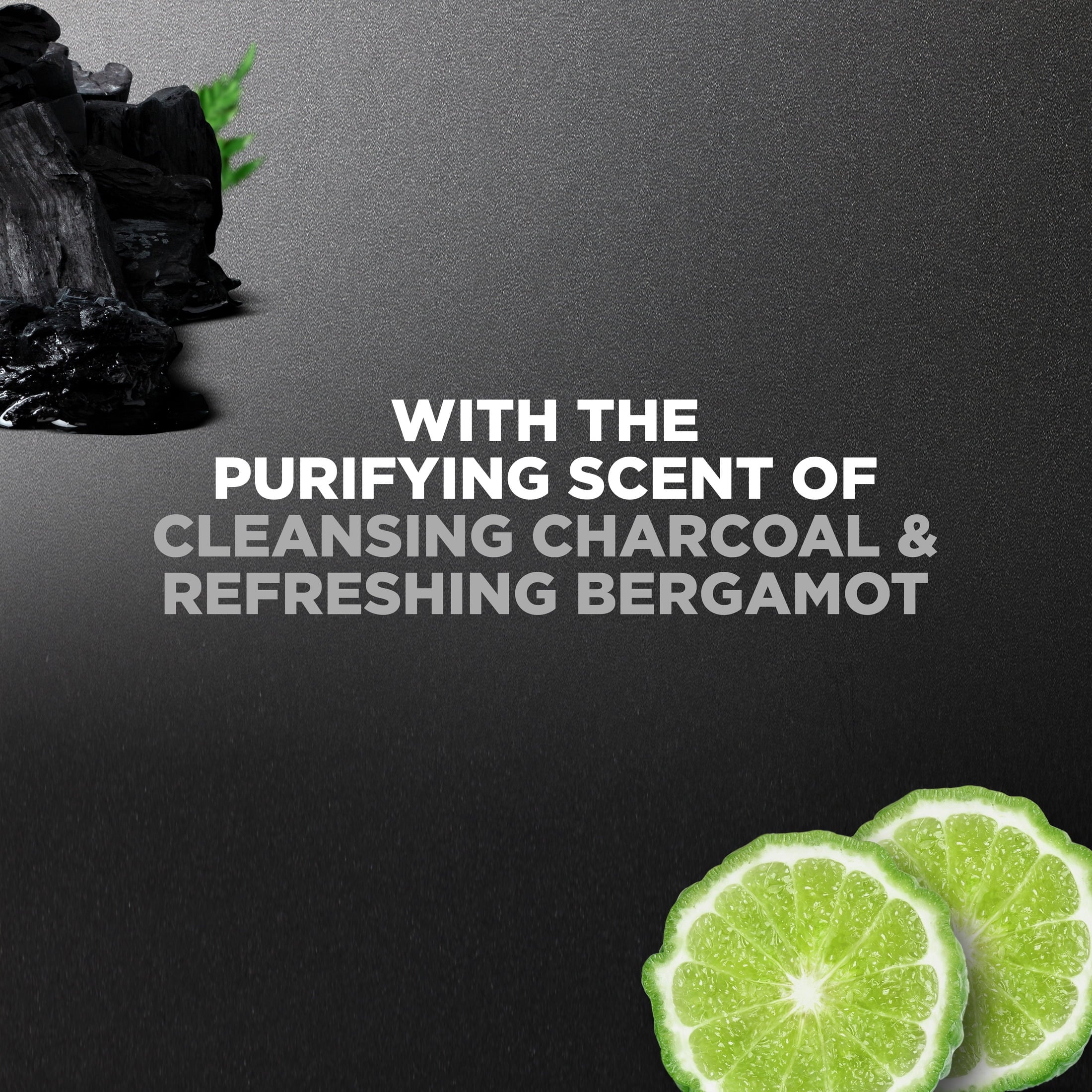 (4 Pack) Purifying Hydrating Face & Body Wash for Men Charcoal & Clay, 30 Oz