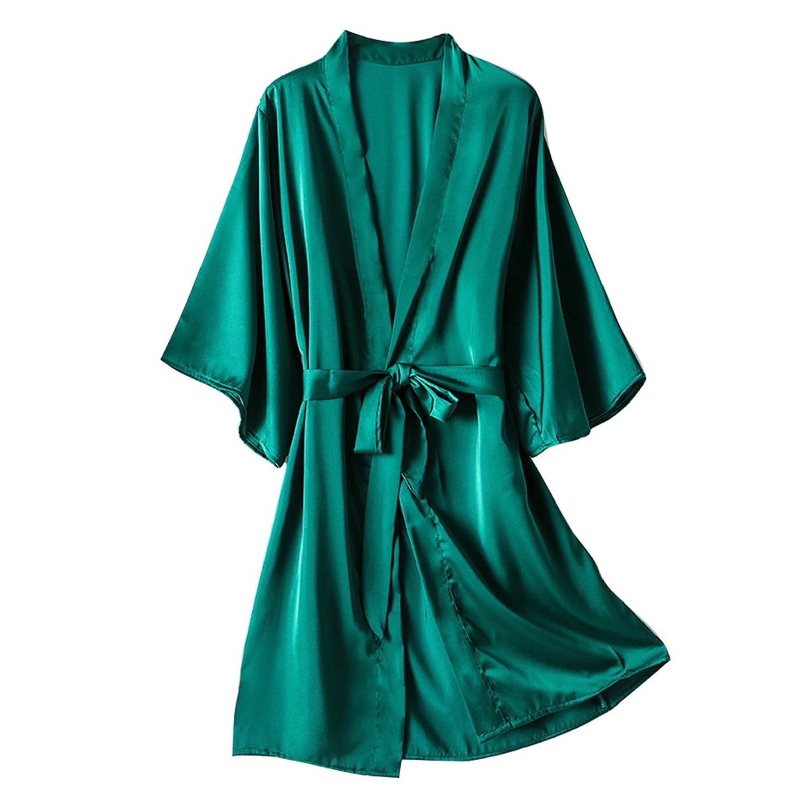 Women'S plus Size Silk Satin Night Robes