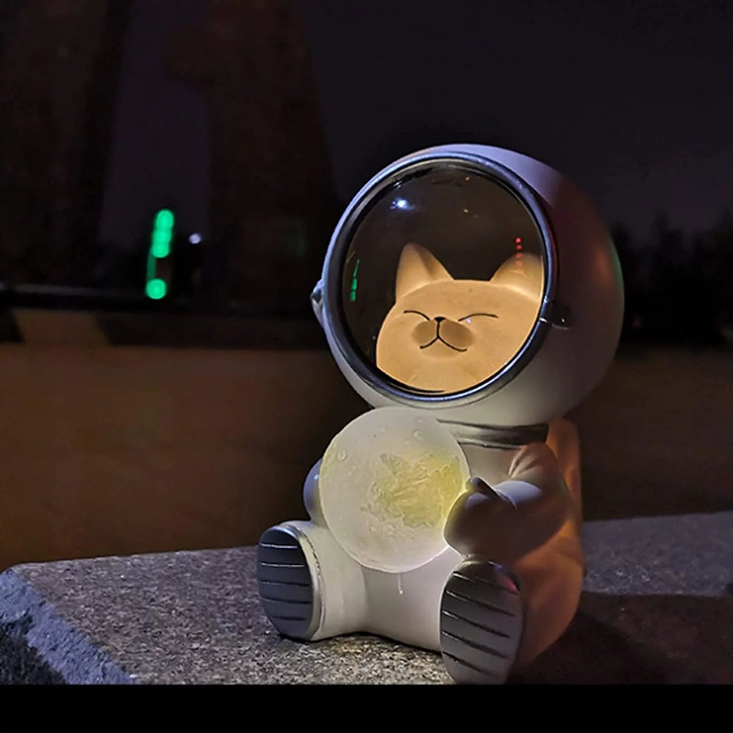 Astronaut Night Light with Space Cat