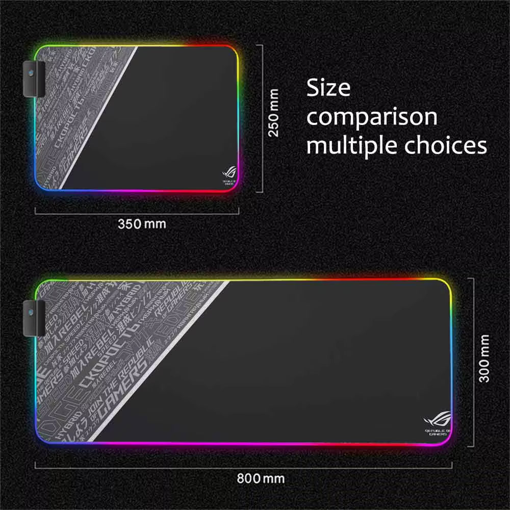 Black Rog Mouse Pad Gamer Desktop Rgb Mousepad Gaming Room Accessories Mouse Carpet Table Rug Keyboard for Computers Mouse Mat