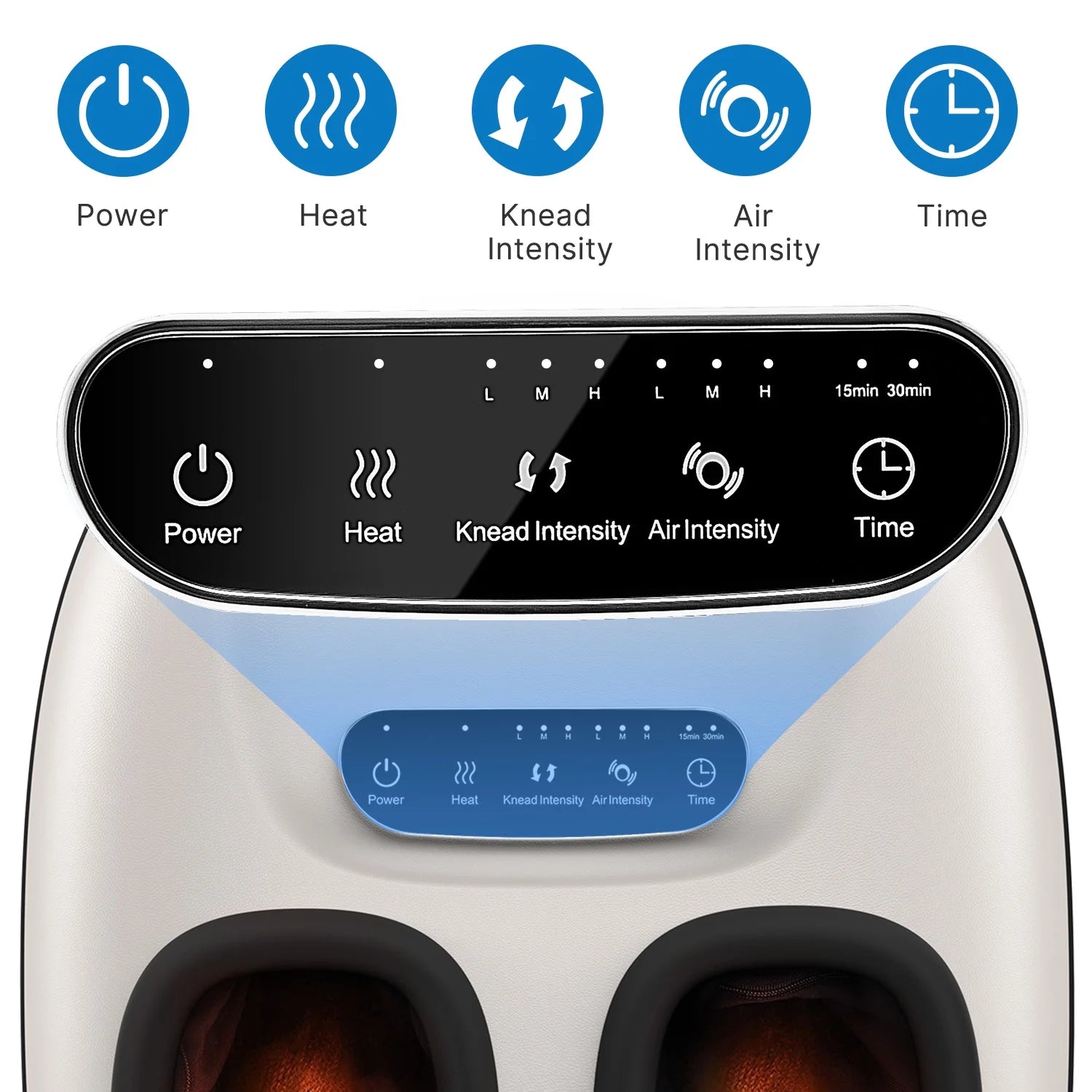 Foot Massager with Heat for Tired Foot Blood Circulation up to Size 11, White,Birthday Gifts for Mom Dad Men