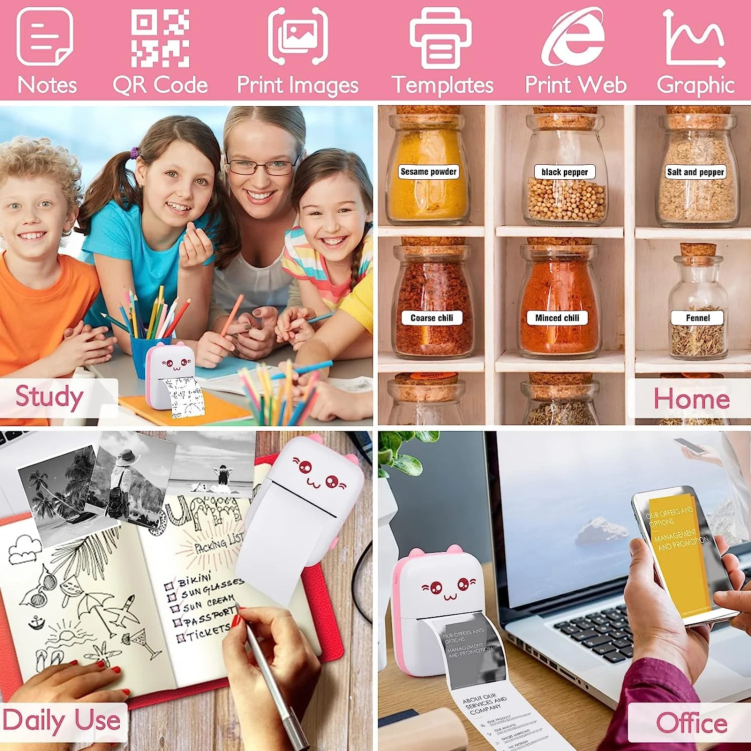 Mini Portable Thermal Printer