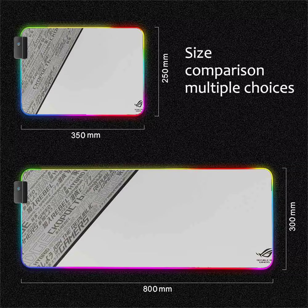 Black Rog Mouse Pad Gamer Desktop Rgb Mousepad Gaming Room Accessories Mouse Carpet Table Rug Keyboard for Computers Mouse Mat