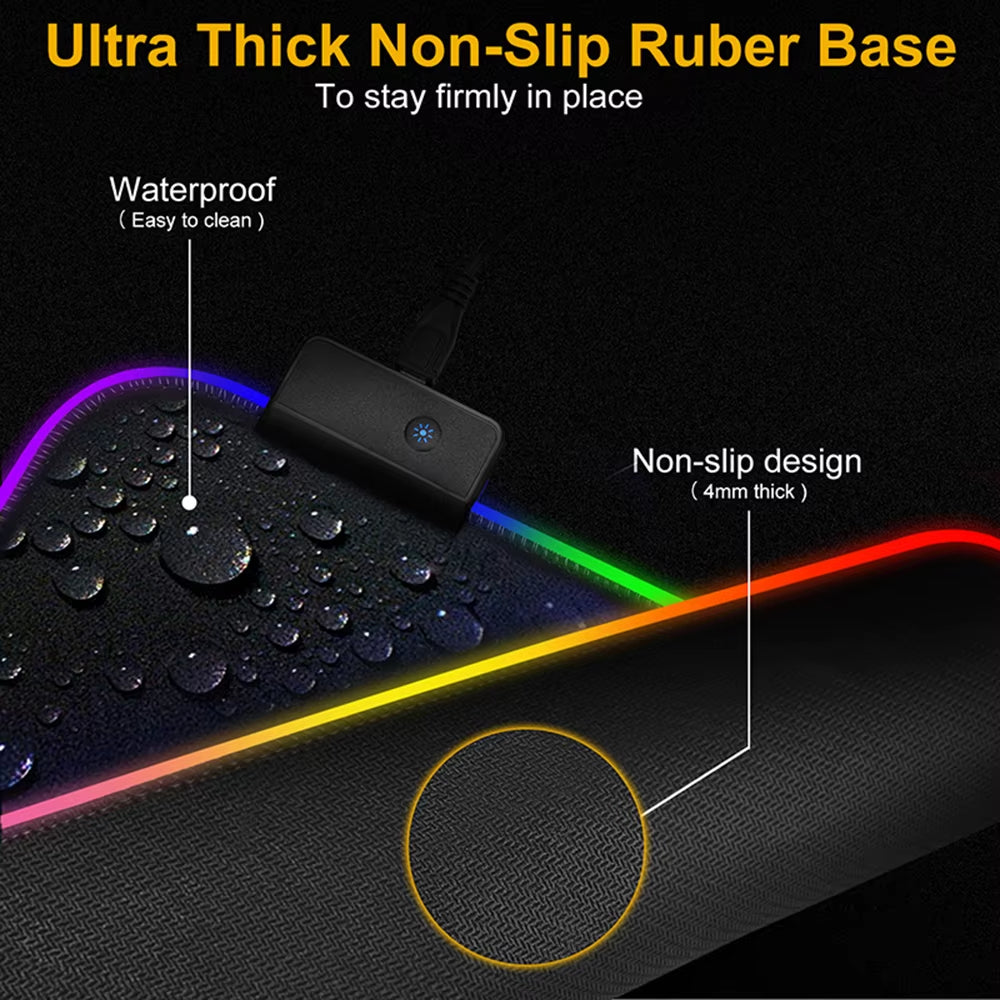 Black Rog Mouse Pad Gamer Desktop Rgb Mousepad Gaming Room Accessories Mouse Carpet Table Rug Keyboard for Computers Mouse Mat
