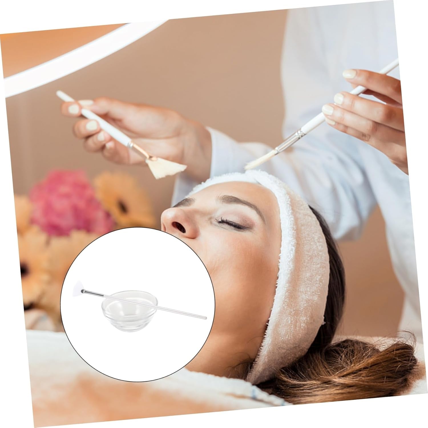 Skin-Friendly Facial Set Beauty Brush and Bowl for Facial Mask Applicator Tools