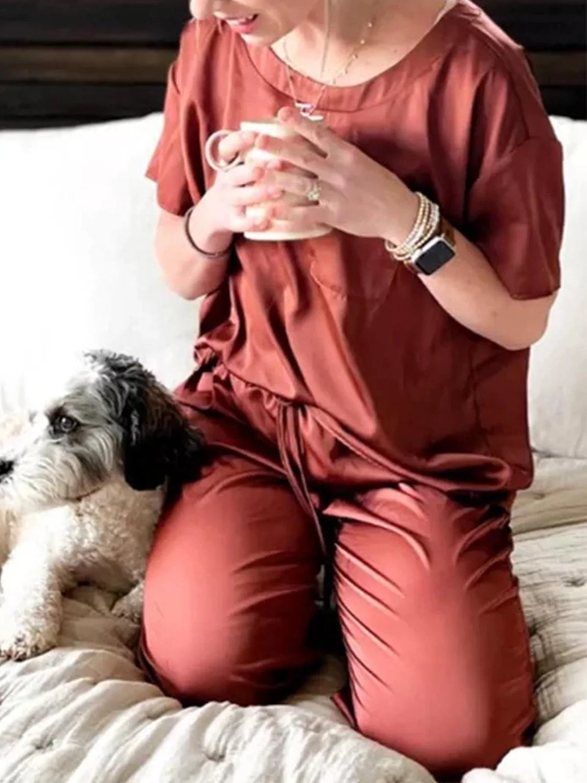 Women's Satin Pajama Set