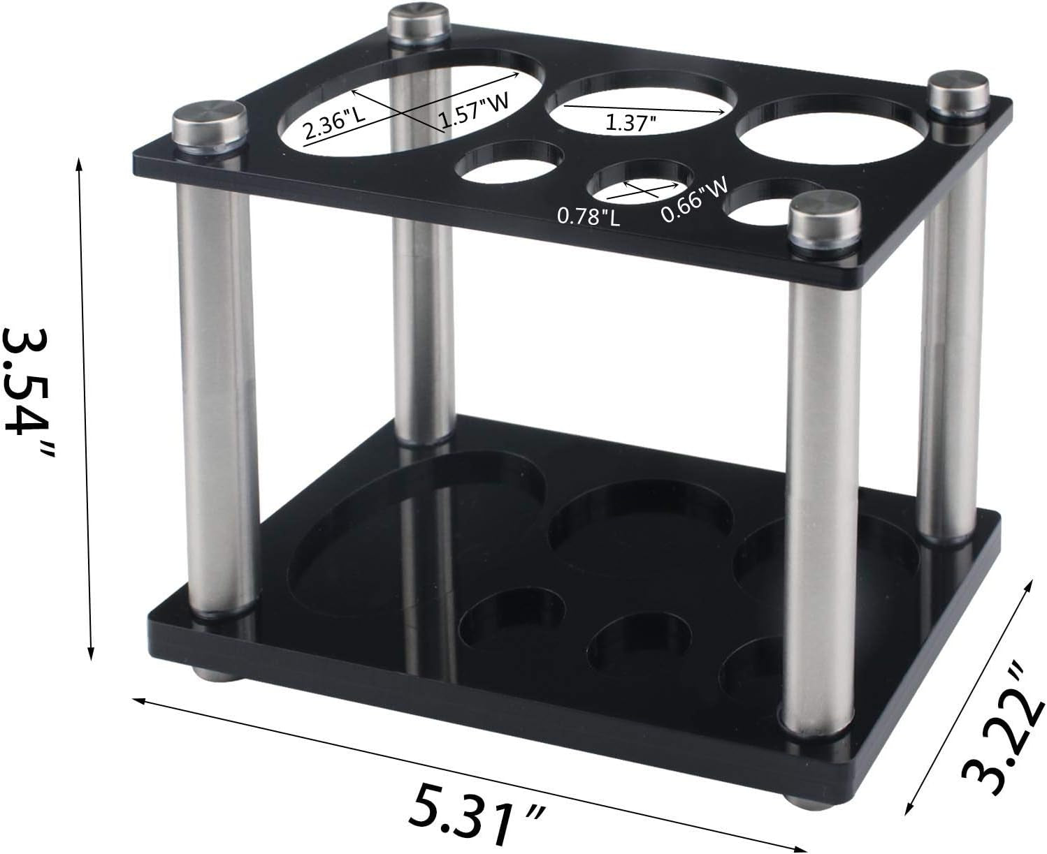 Toothbrush Holder Organizer, Acrylic Electric Toothbrushes Toothpaste Holders Storage Stand for Bathroom, Black