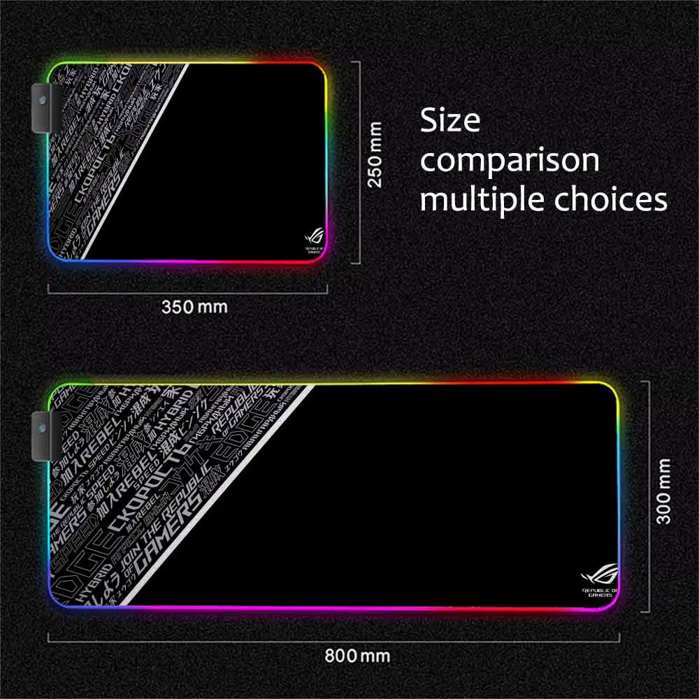 Black Rog Mouse Pad Gamer Desktop Rgb Mousepad Gaming Room Accessories Mouse Carpet Table Rug Keyboard for Computers Mouse Mat