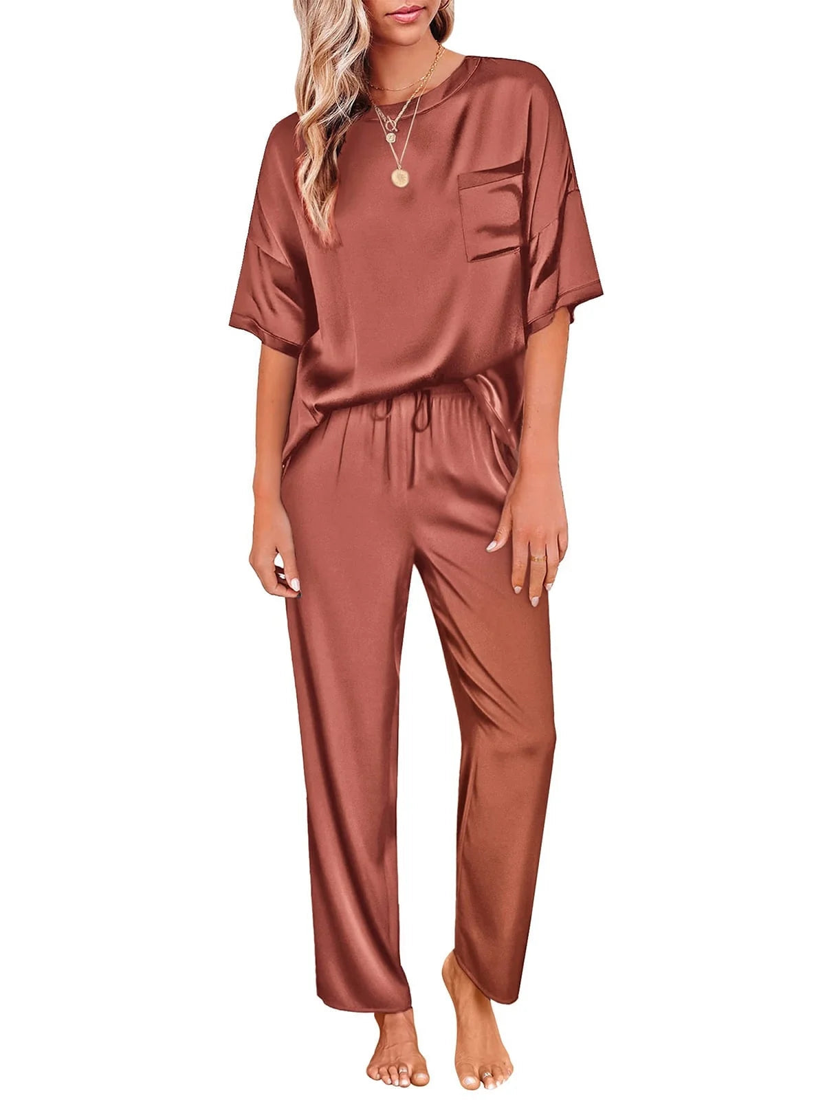 Women's Satin Pajama Set