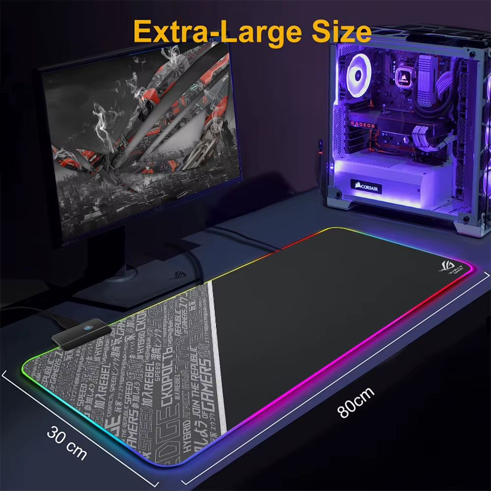 Black Rog Mouse Pad Gamer Desktop Rgb Mousepad Gaming Room Accessories Mouse Carpet Table Rug Keyboard for Computers Mouse Mat